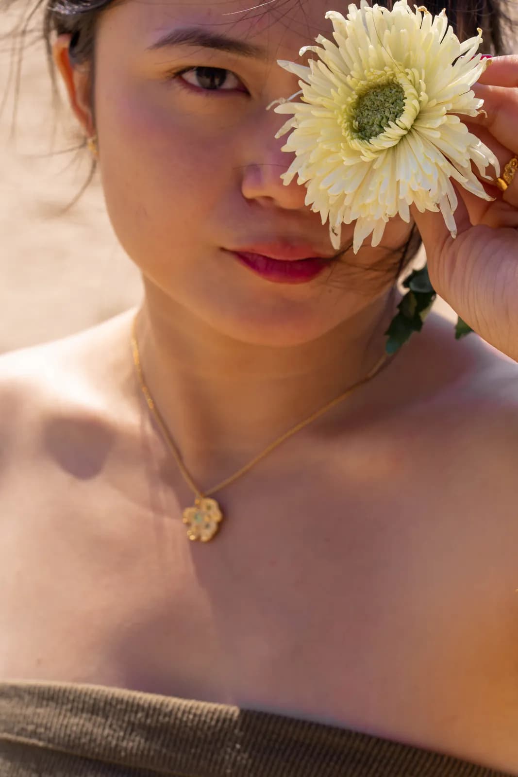 Cempaka Pendant Necklace — worn