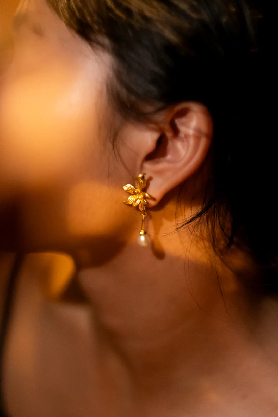 Lili Pearl Drop Earrings — worn