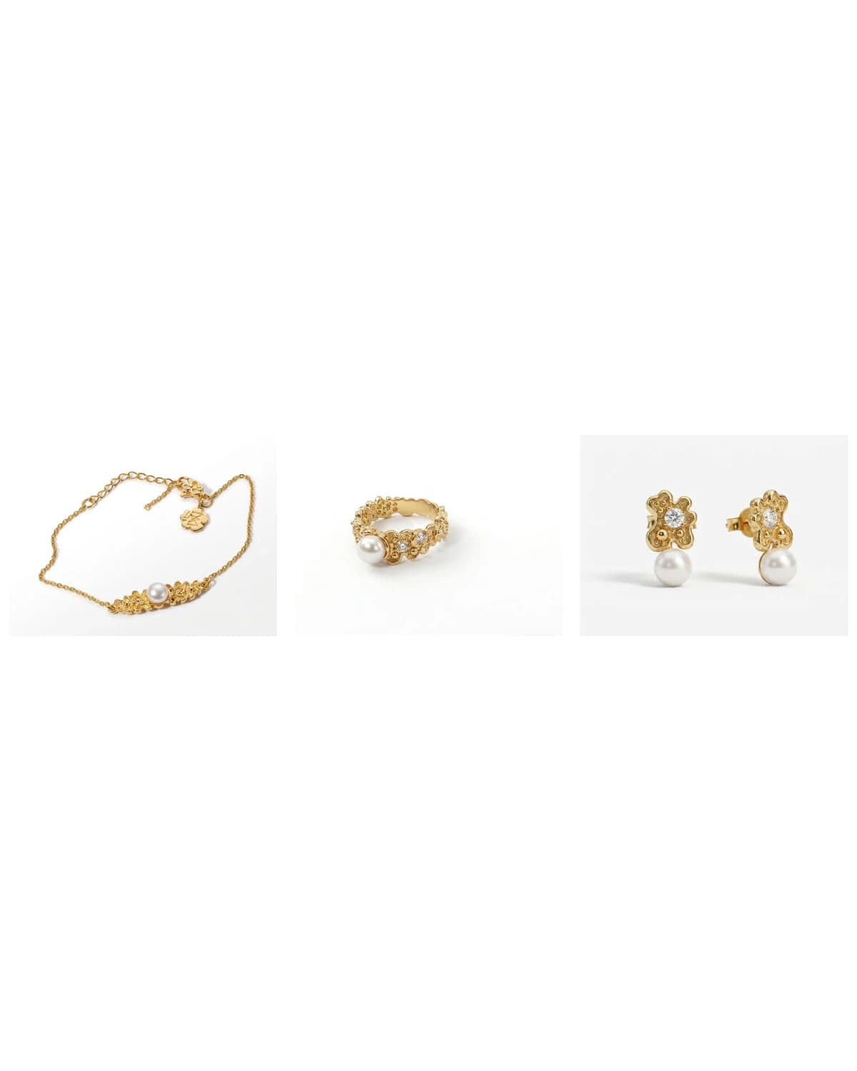 Medini Atelier bracelet, ring and earring bundle